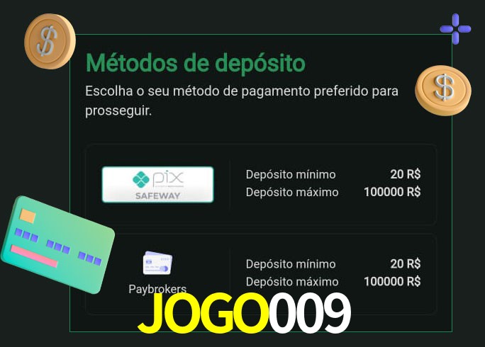 O cassino JOGO009bet oferece uma grande variedade de métodos de pagamento